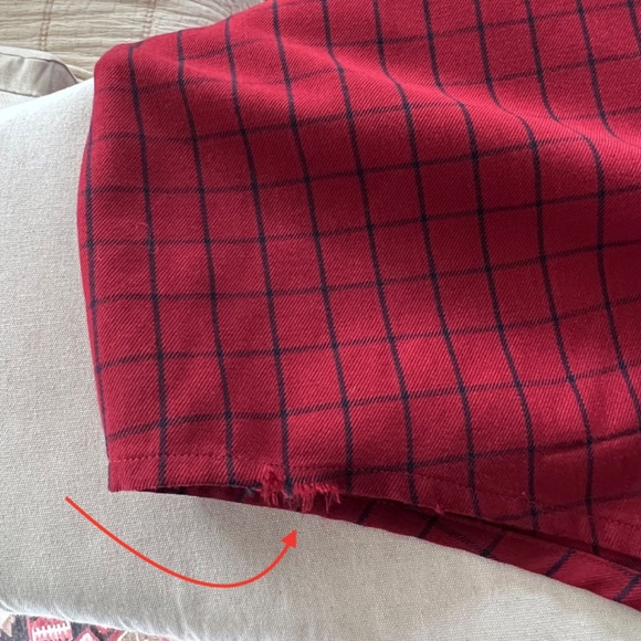 Vintage FILSON Wool Shirt Made in U.S.A. - Dark Red Windowpane Check - XXL - Picture 12 of 12